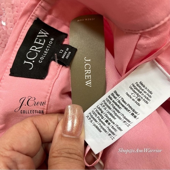 J.Crew Collection NWT bubblegum high waisted pink sequin pants *shop@iamwarrior - Picture 12 of 13